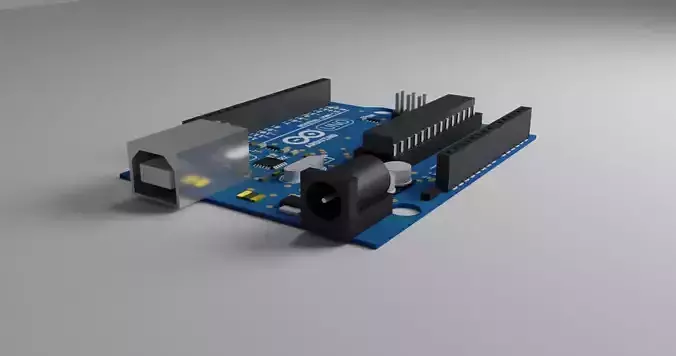 Arduino Uno Board Model R3 Low-poly 3D model
