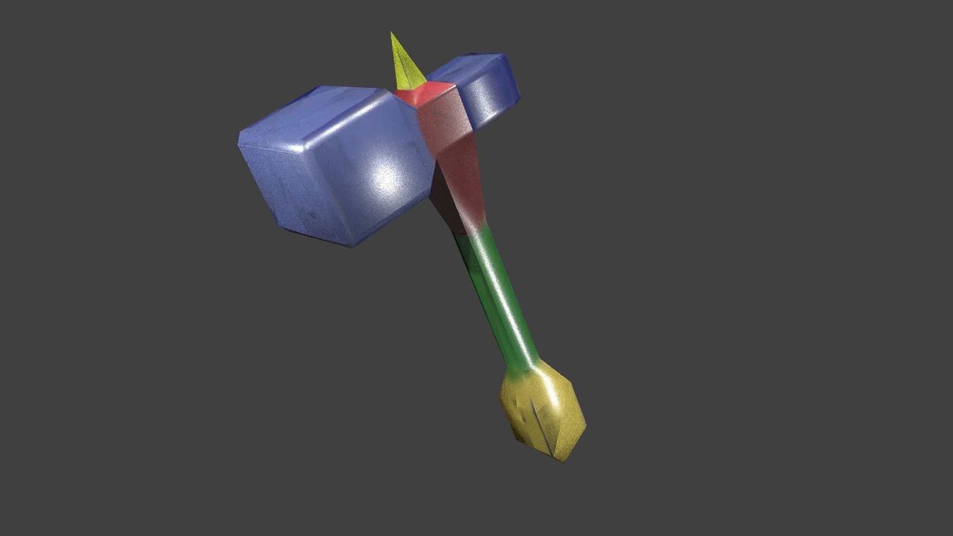 hammer game ready asset Low-poly 3D model_2