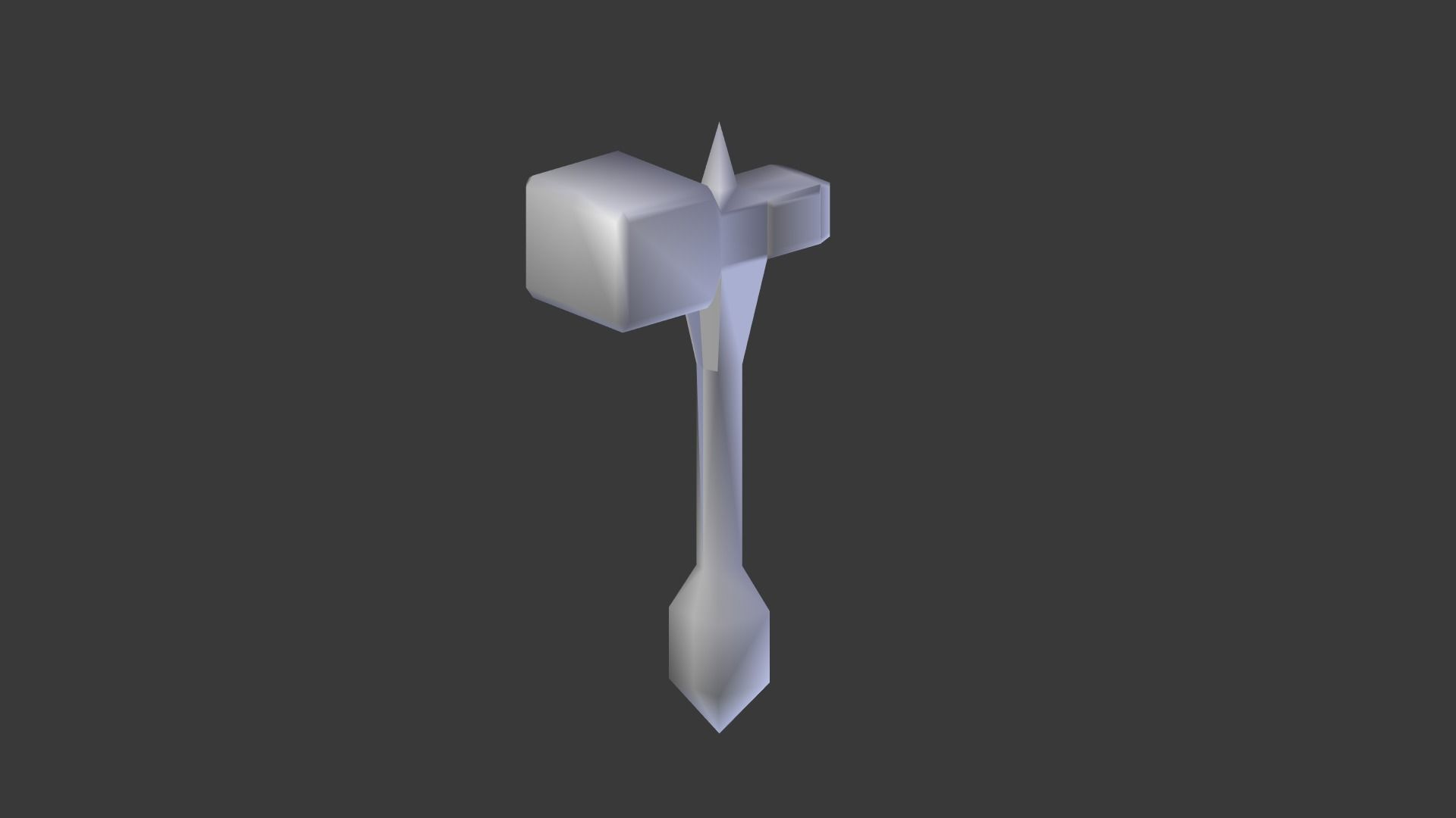 hammer game ready asset Low-poly 3D model_5