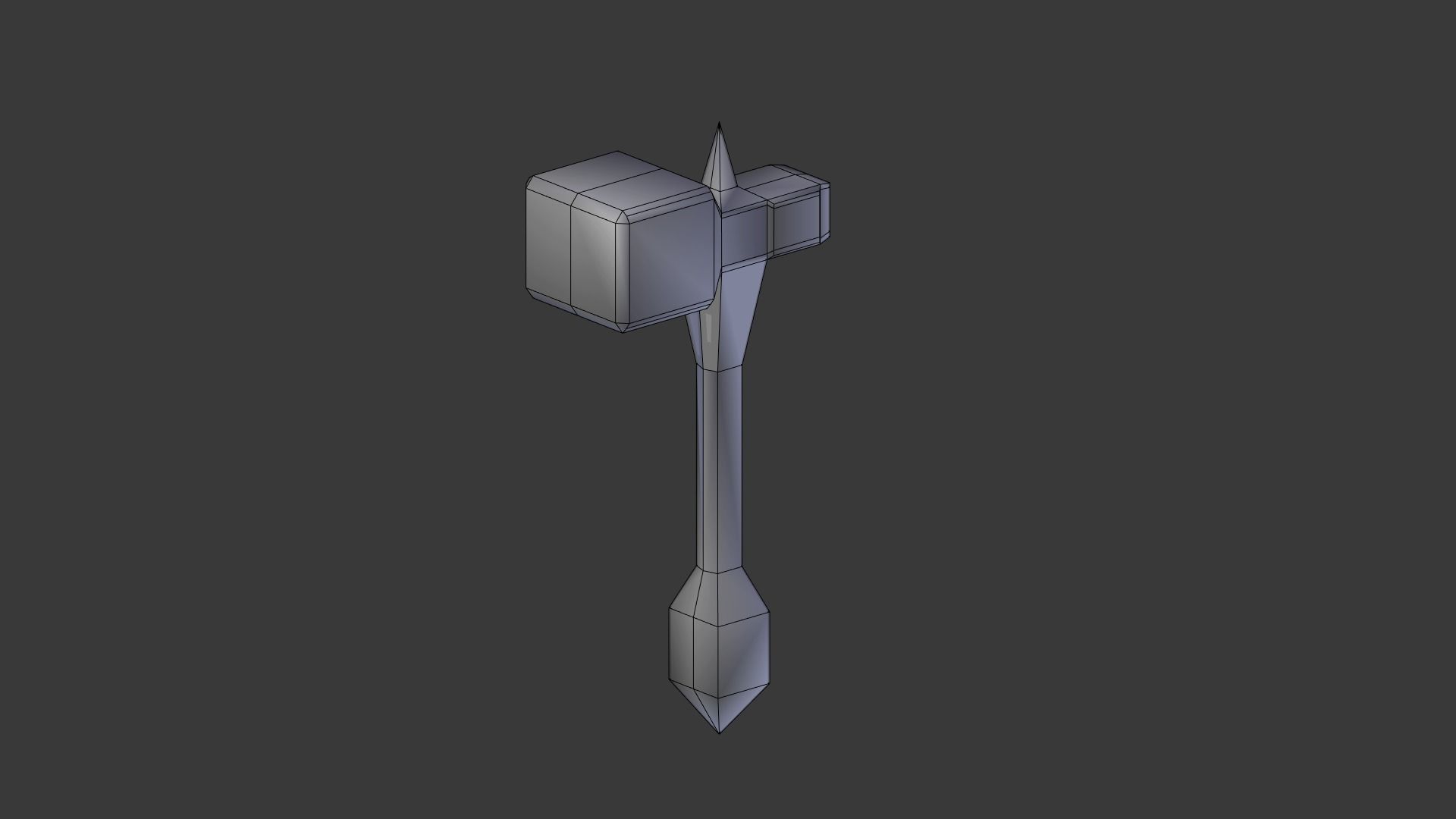 hammer game ready asset Low-poly 3D model_4