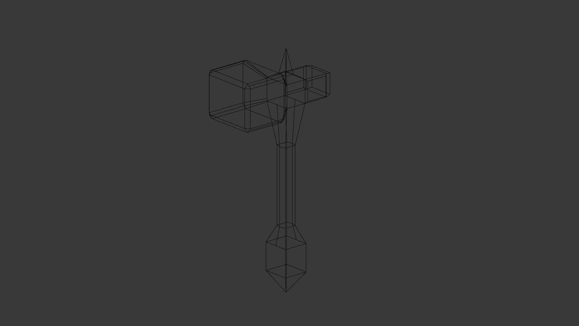 hammer game ready asset Low-poly 3D model_6