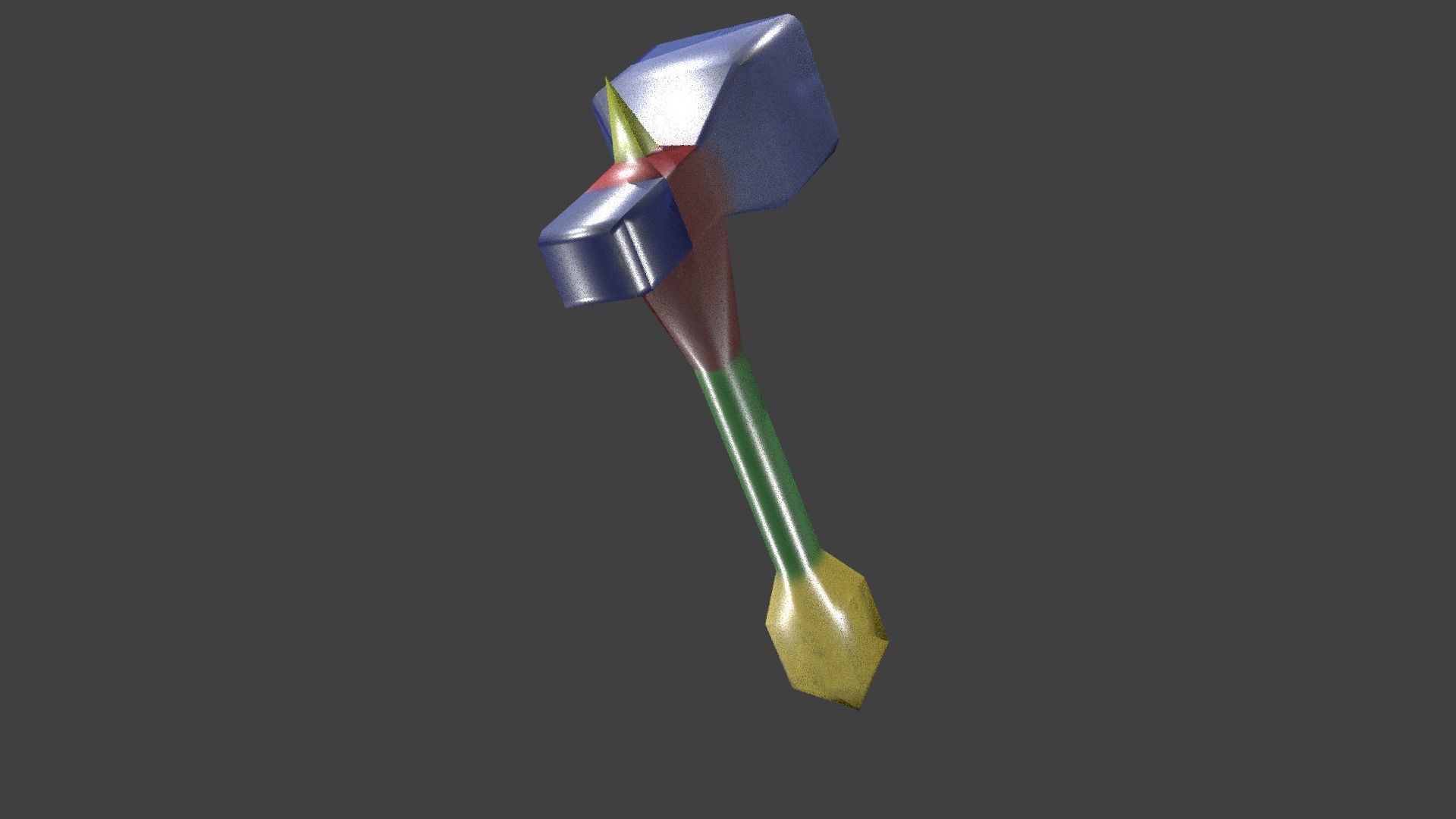 hammer game ready asset Low-poly 3D model_1