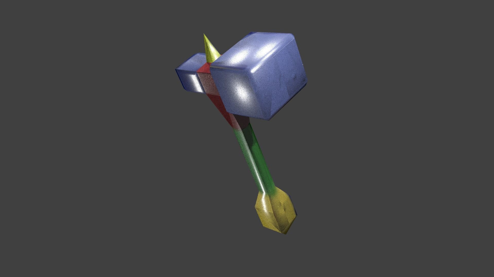hammer game ready asset Low-poly 3D model_3