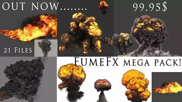 FumeFX Mega Pack Low-poly 3D model
