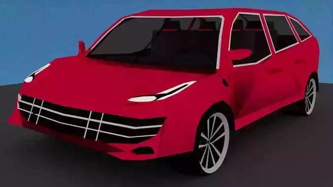 Ferrari Donne SUV  Low-poly 3D model