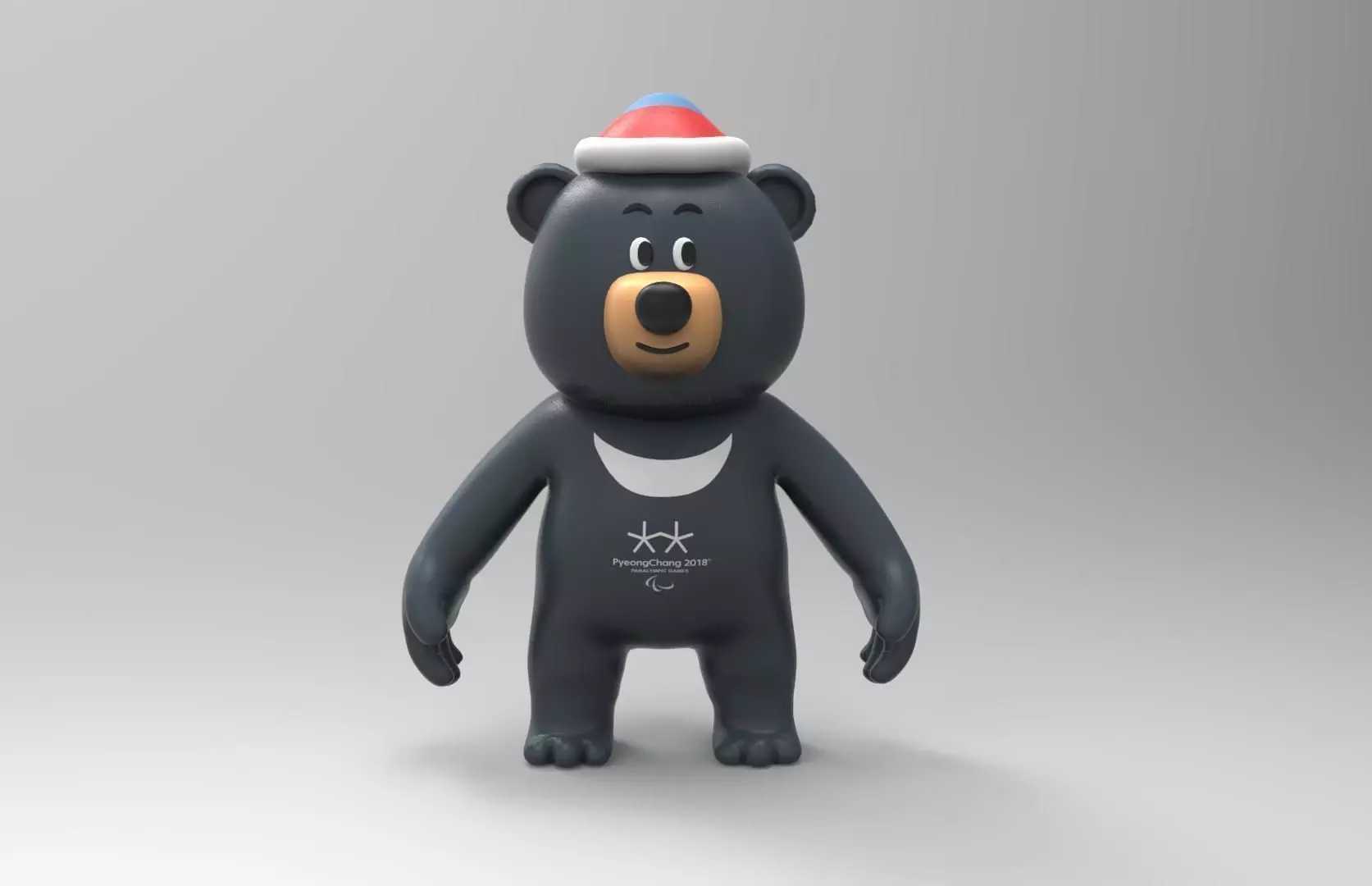Bandabi mascot of Pyeongchang Paralympic games 2018 free 3D model ...