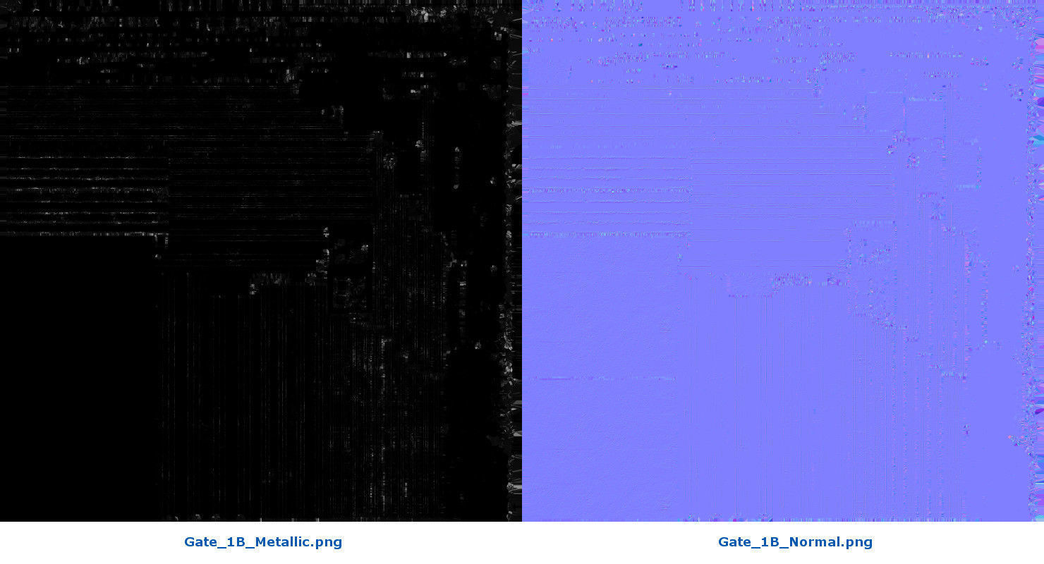 Gate 1B Low-poly 3D model_9