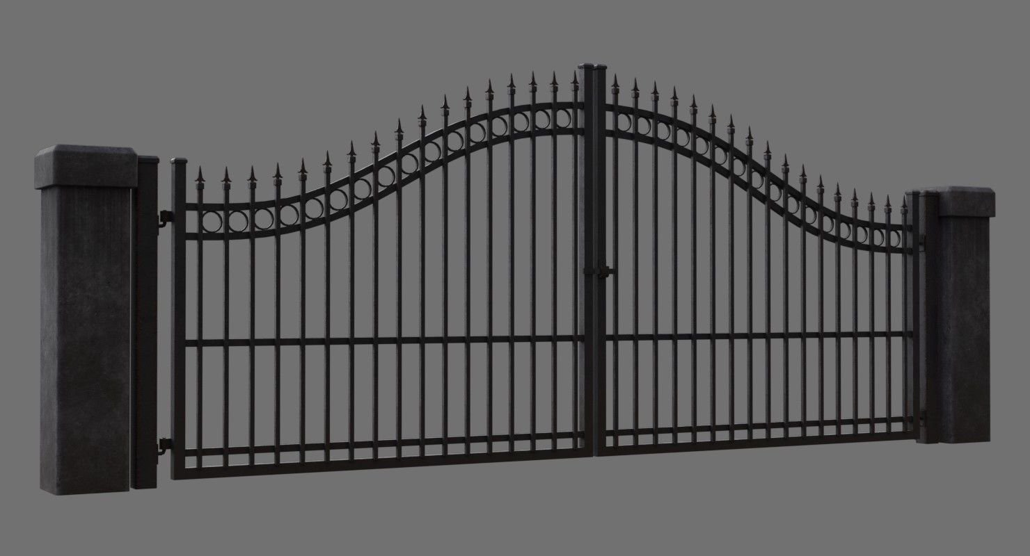 Gate 1B Low-poly 3D model_3