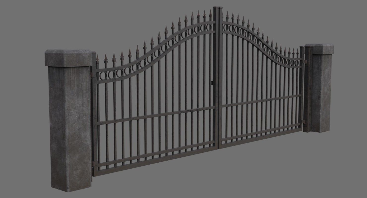 Gate 1B Low-poly 3D model_1