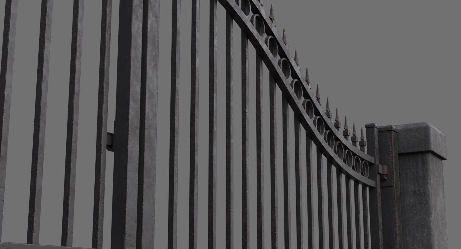 Gate 1B Low-poly 3D model_5