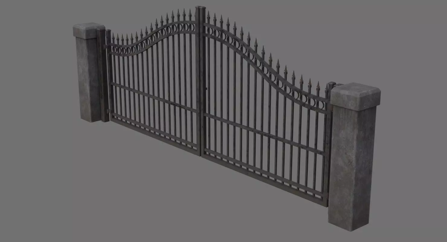 Gate 1B Low-poly 3D model_0