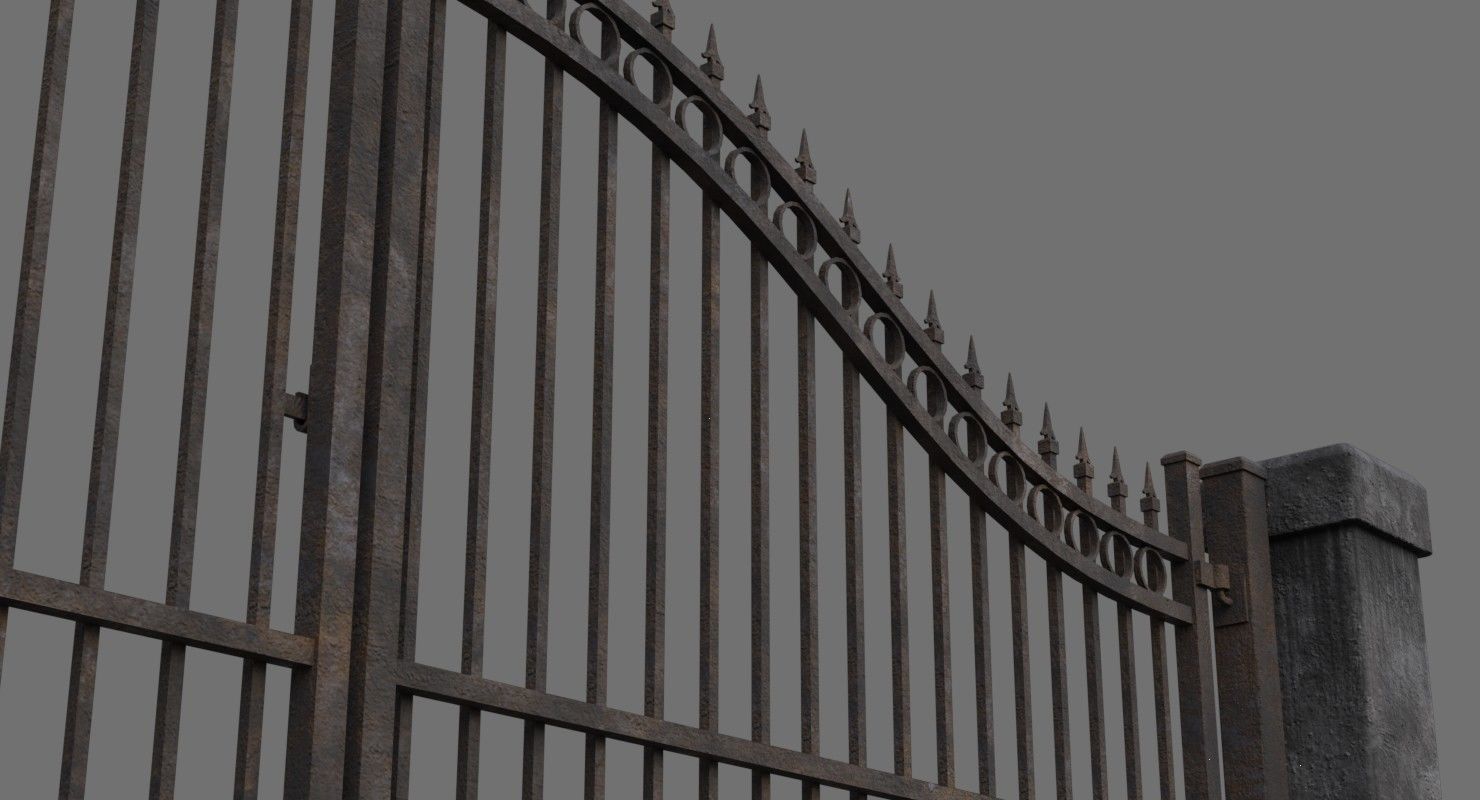 Gate 1C Low-poly 3D model_5