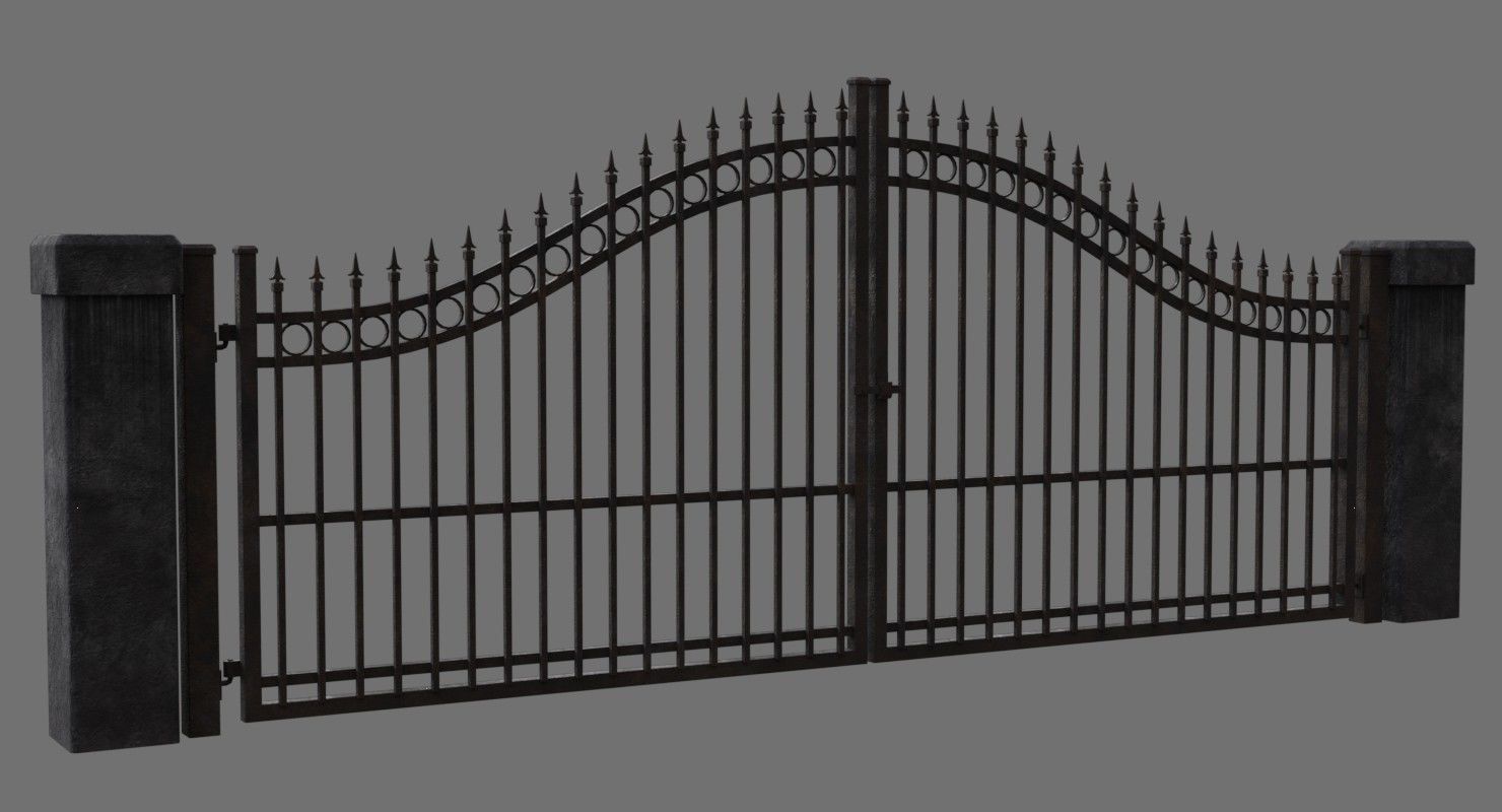 Gate 1C Low-poly 3D model_3