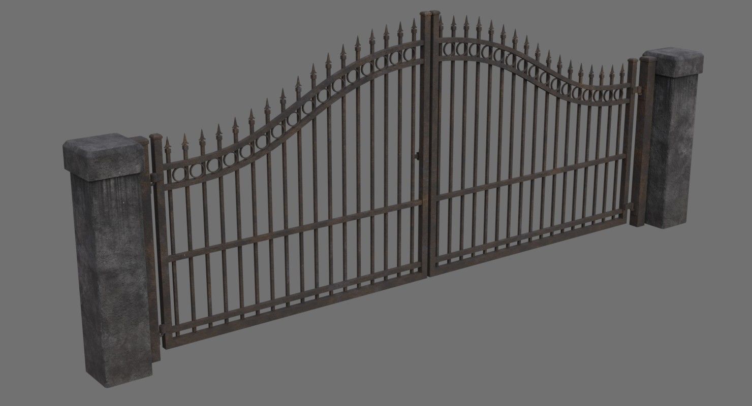 Gate 1C Low-poly 3D model_1