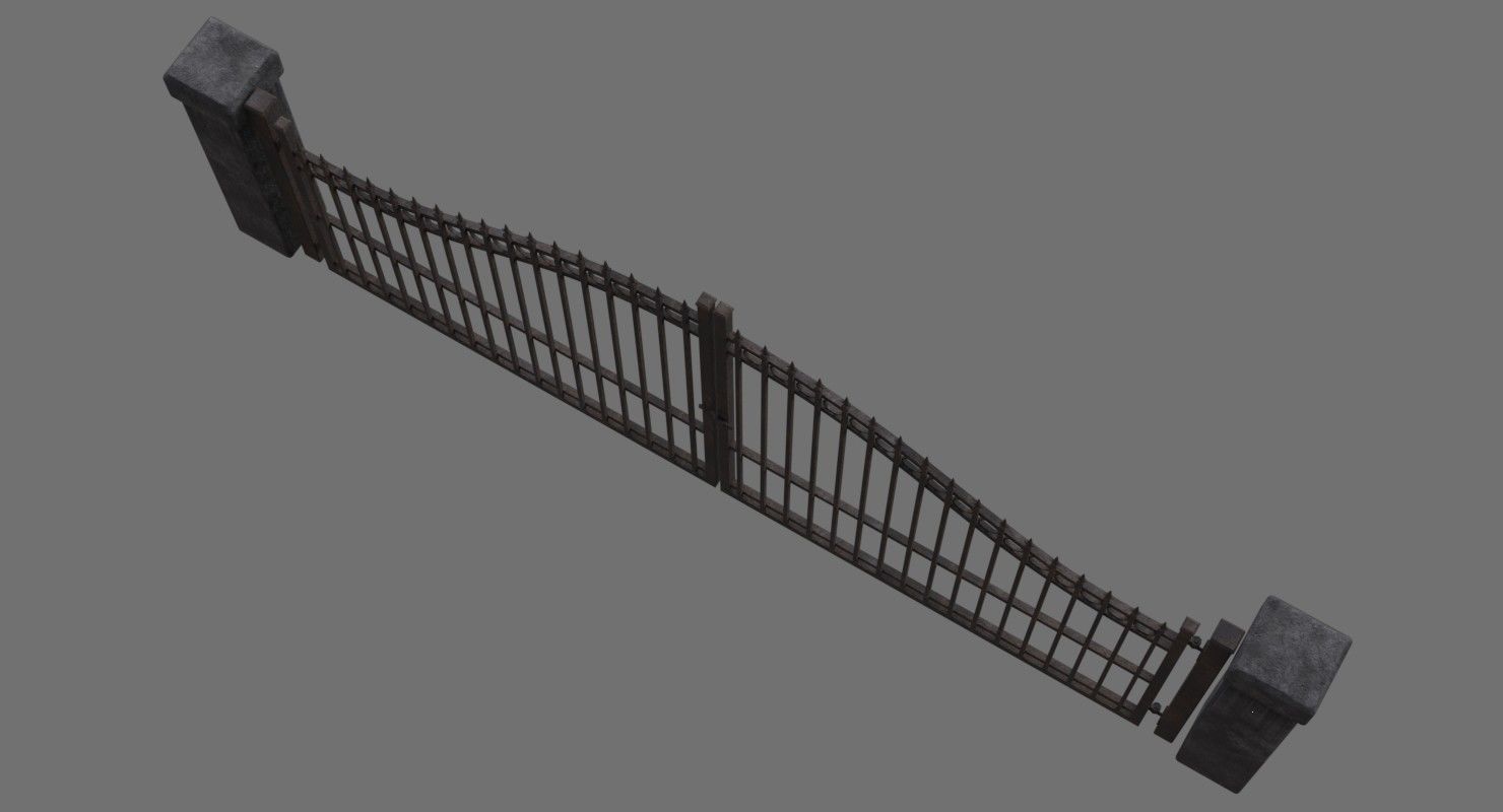 Gate 1C Low-poly 3D model_2