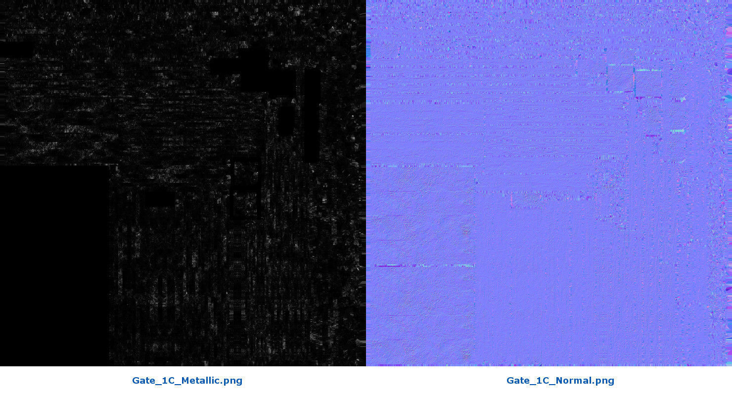 Gate 1C Low-poly 3D model_9