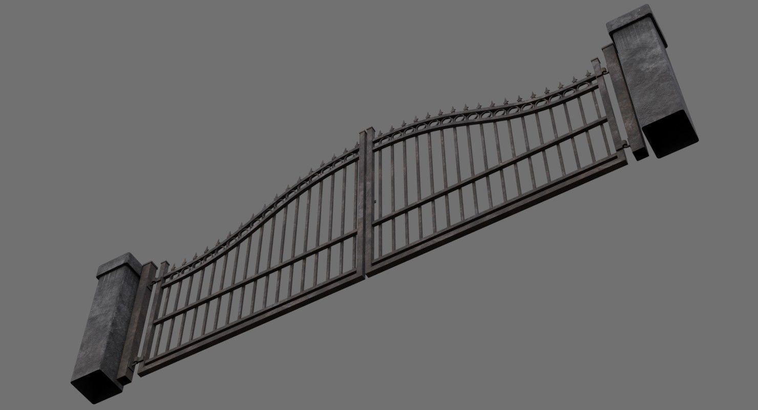 Gate 1C Low-poly 3D model_4