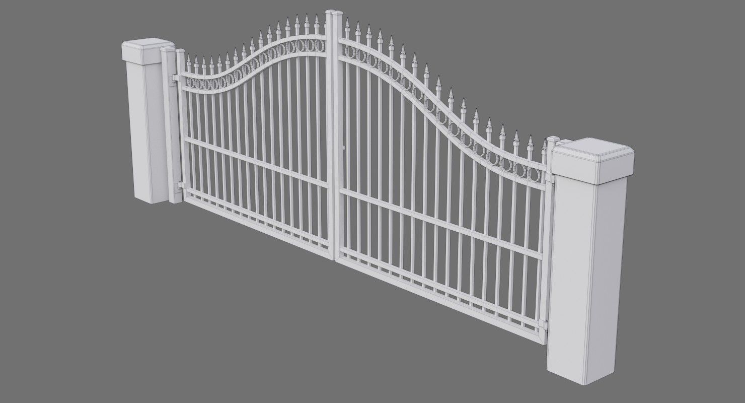 Gate 1C Low-poly 3D model_6