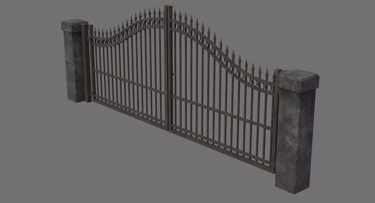 Gate 1C Low-poly 3D model_0
