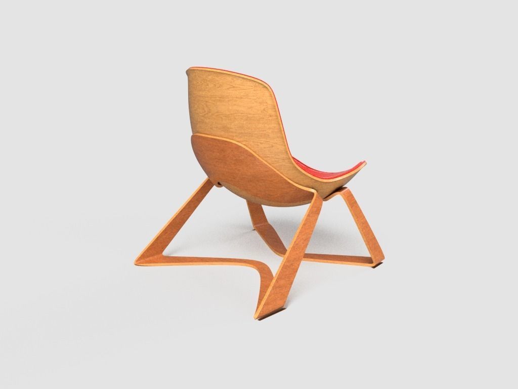 Reading Chair Free 3D model_1