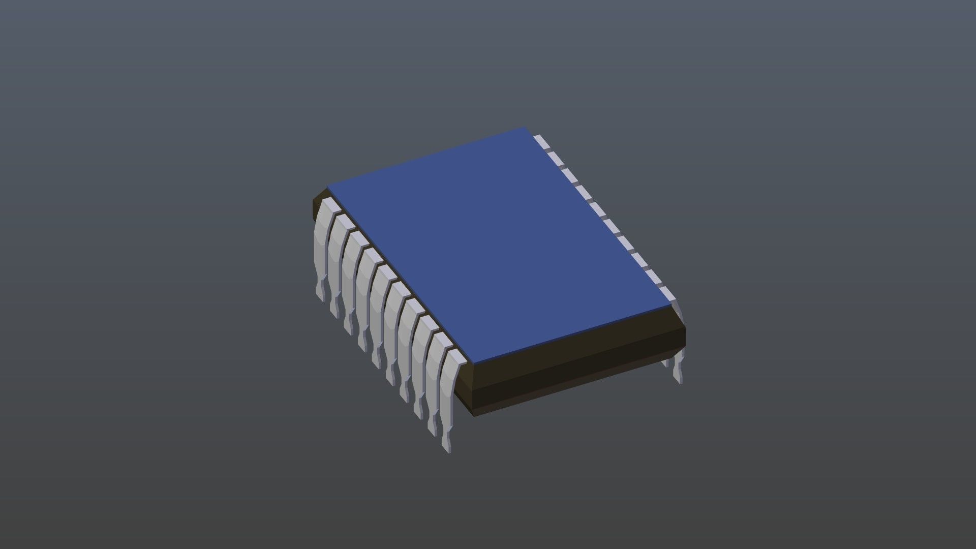 Low poly Chip Low-poly 3D model_4