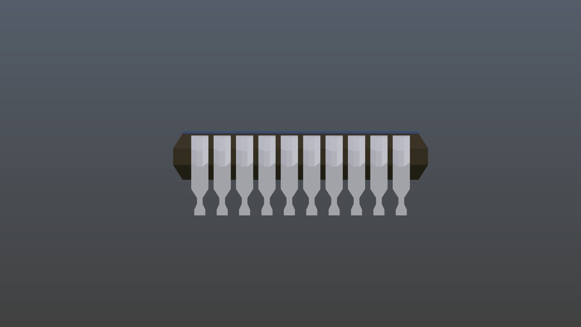 Low poly Chip Low-poly 3D model_2