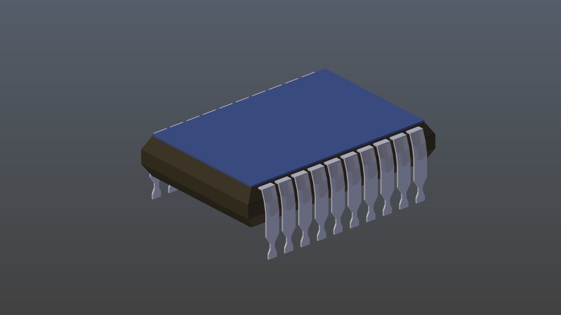 Low poly Chip Low-poly 3D model_0