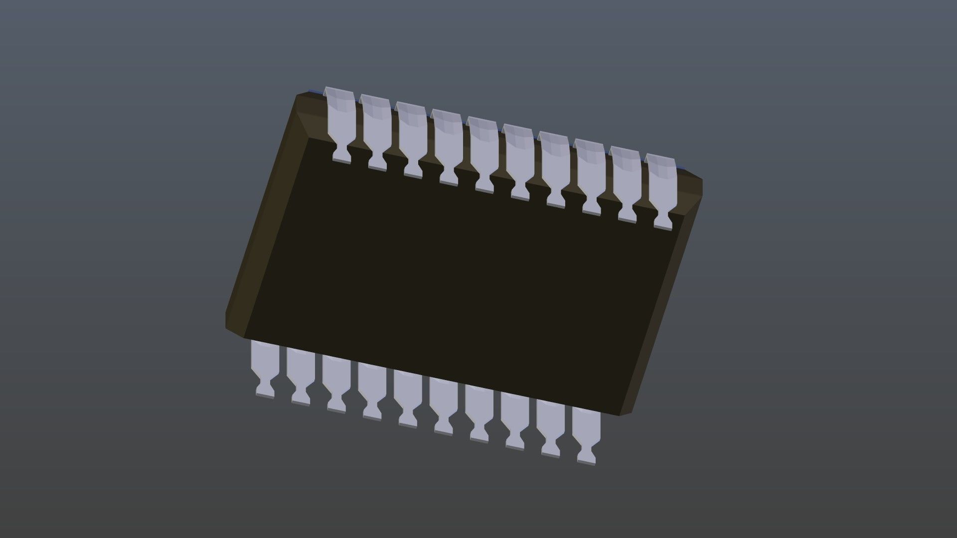 Low poly Chip Low-poly 3D model_7