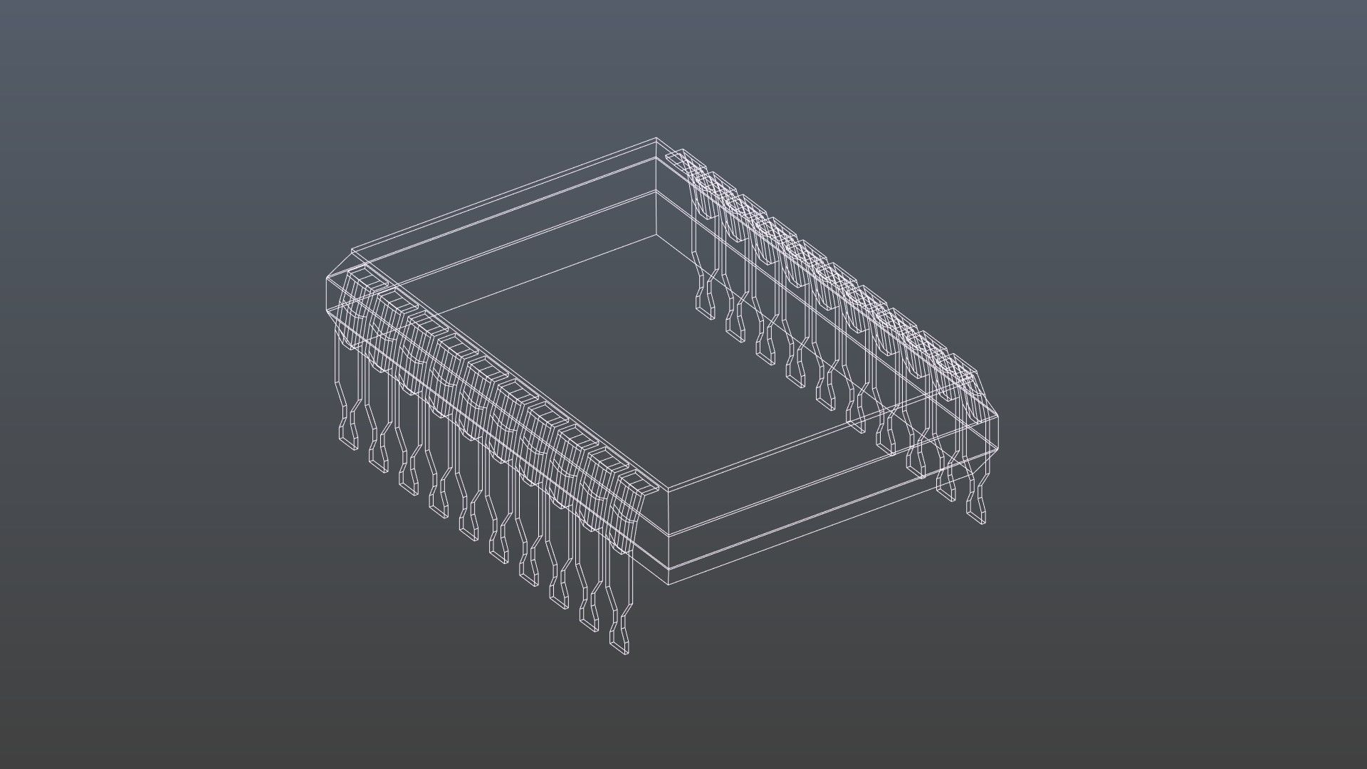 Low poly Chip Low-poly 3D model_9