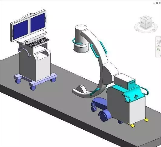 Imaging C Arm and control sensor 3D model