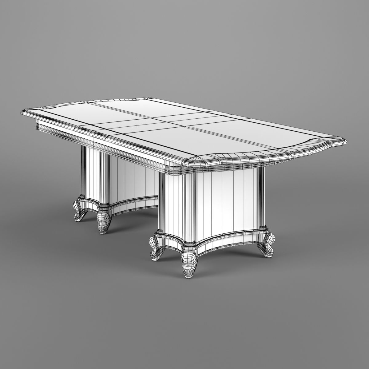 2600400 230-1 Carpenter Extensible dining table 3D model_4