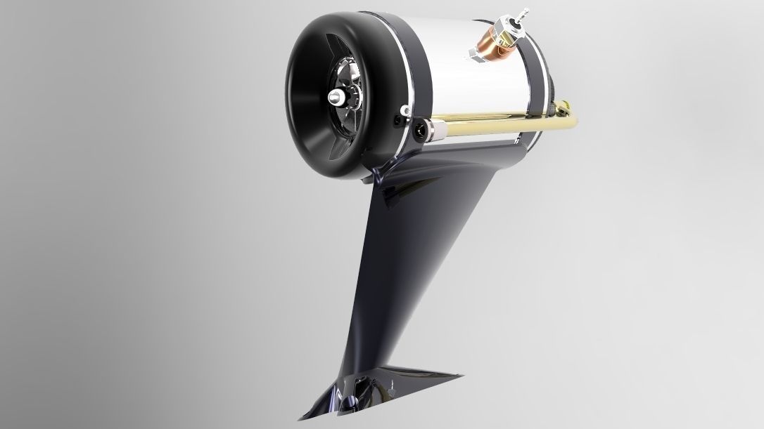  46mm   Micro Jet Engine 3D model_1