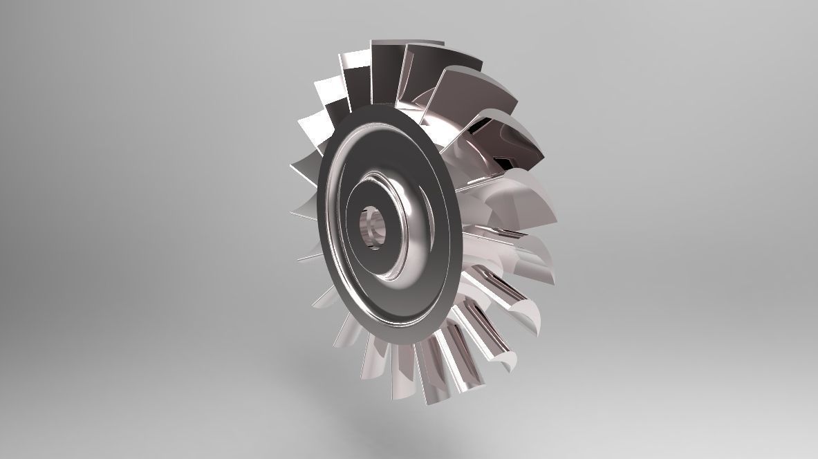 46mm   Micro Jet Engine 3D model_3
