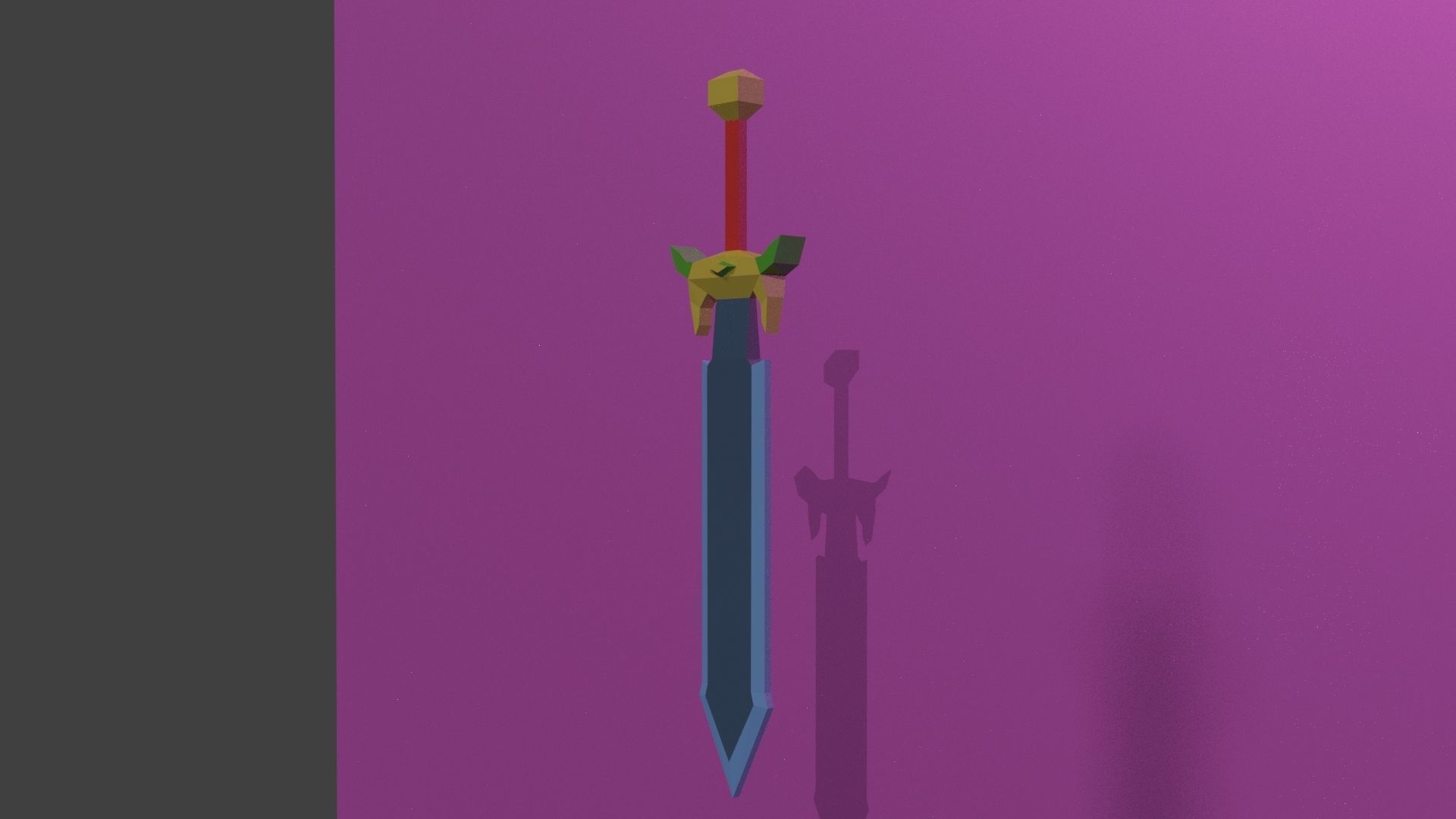 sword ready for unity Free low-poly 3D model_1