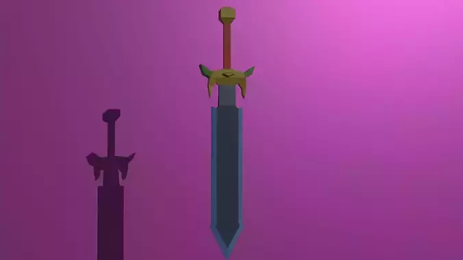 sword ready for unity Free low-poly 3D model