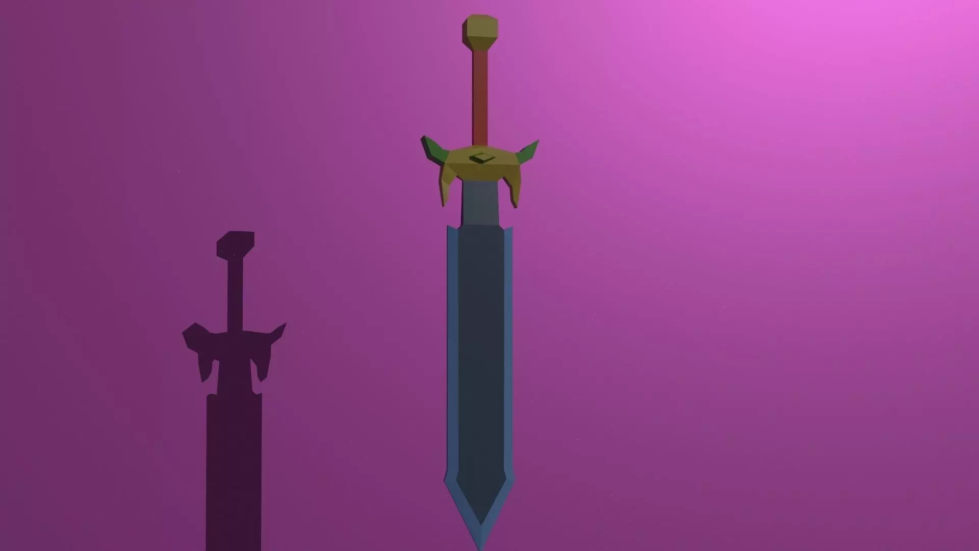 sword ready for unity Free low-poly 3D model_0