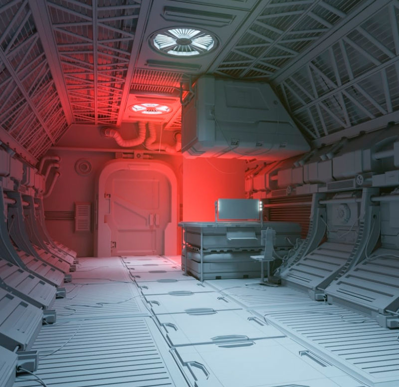 scifi interior 3D model_10