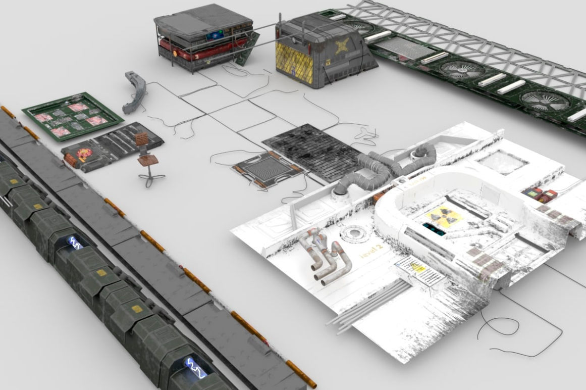 scifi interior 3D model_12