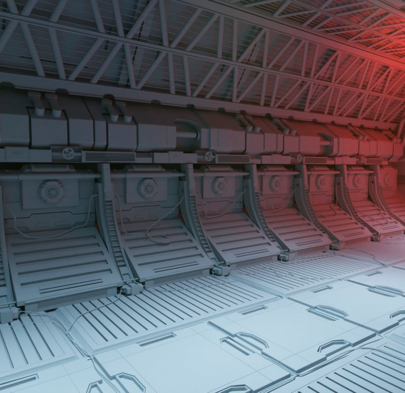 scifi interior 3D model_7
