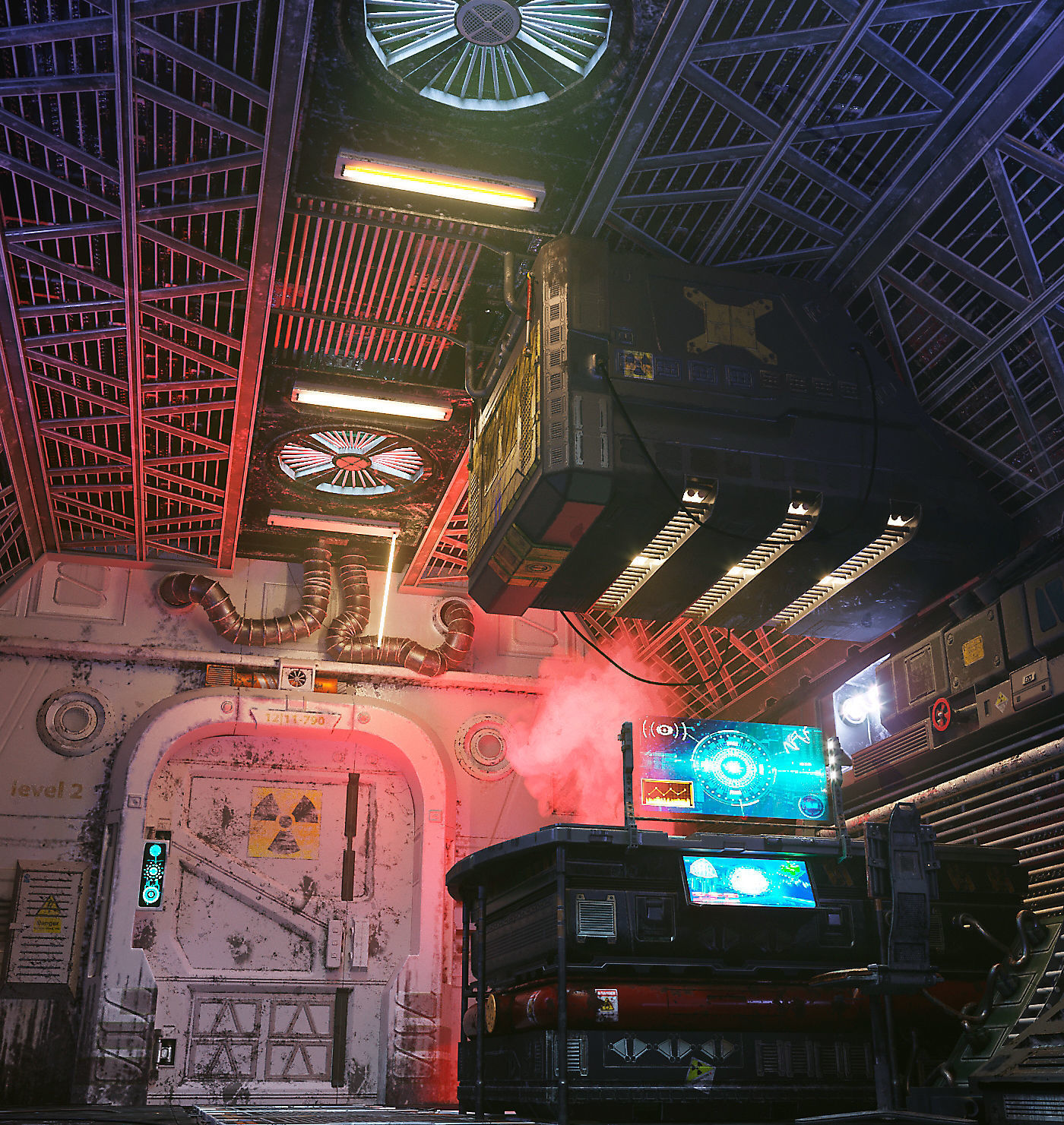scifi interior 3D model_4