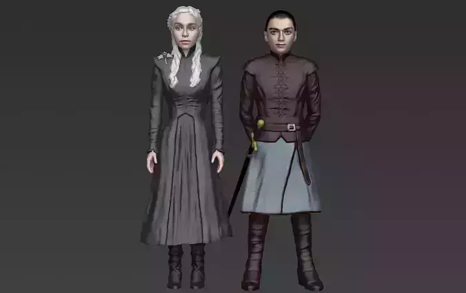Game of Thrones pack Daenerys Arya full color 3D printing