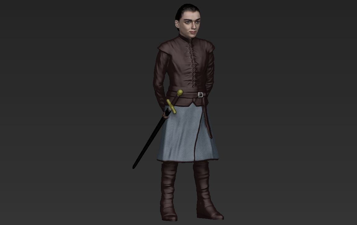 Game of Thrones pack Daenerys Arya full color 3D printing 3D print model_32