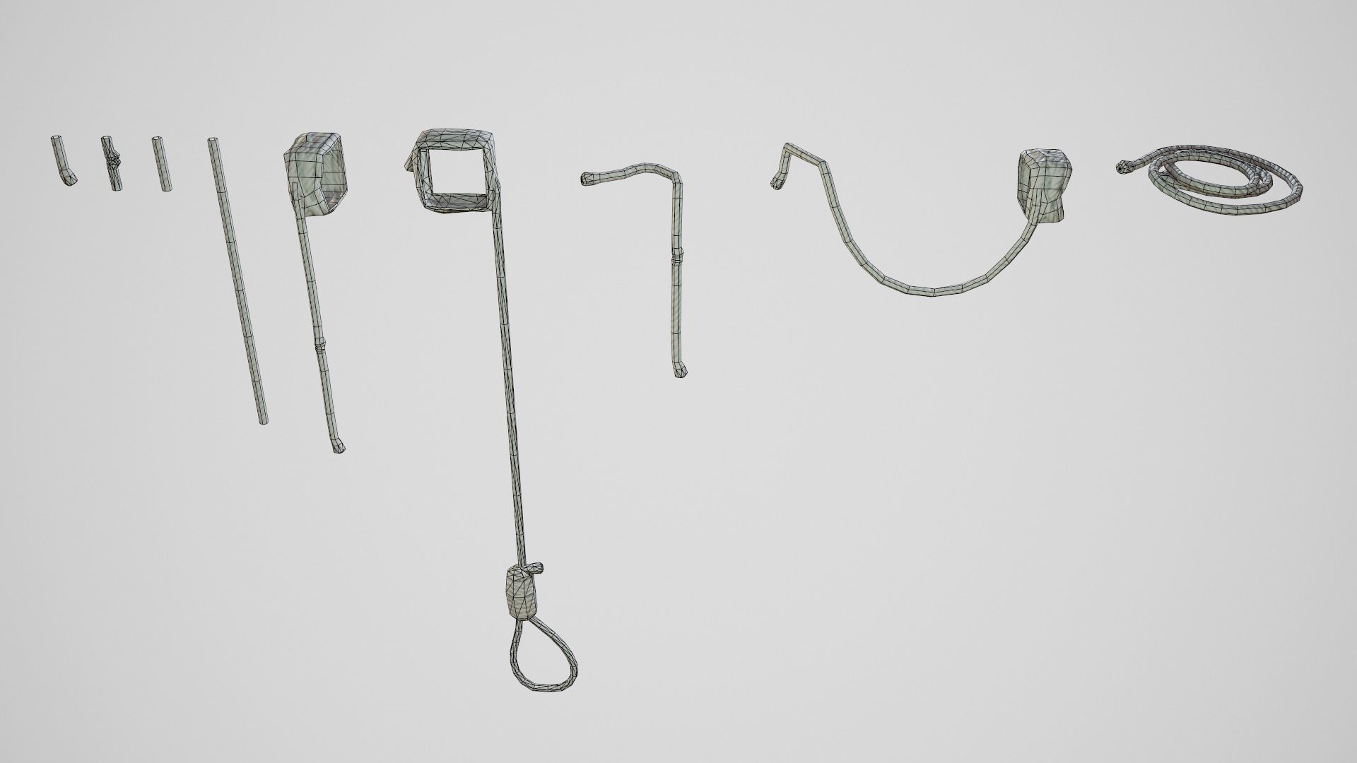 PBR Modular Ropes Low-poly 3D model_8