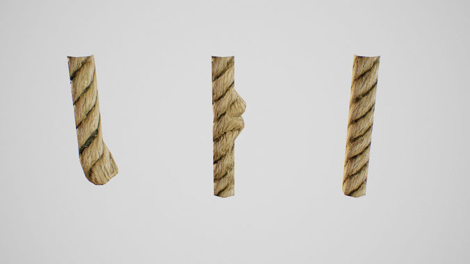 PBR Modular Ropes Low-poly 3D model