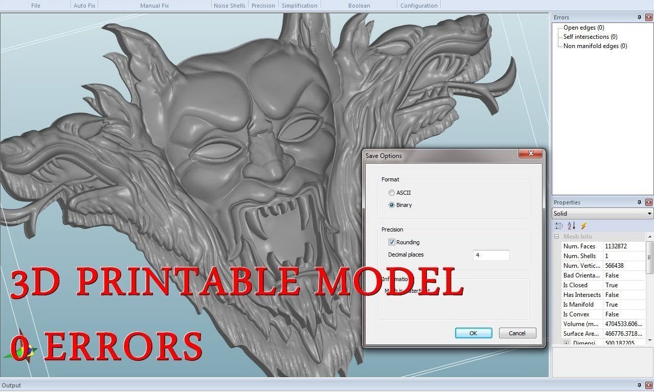 Count Dracula with Wolves for CNC 3D Router 3D print model_2
