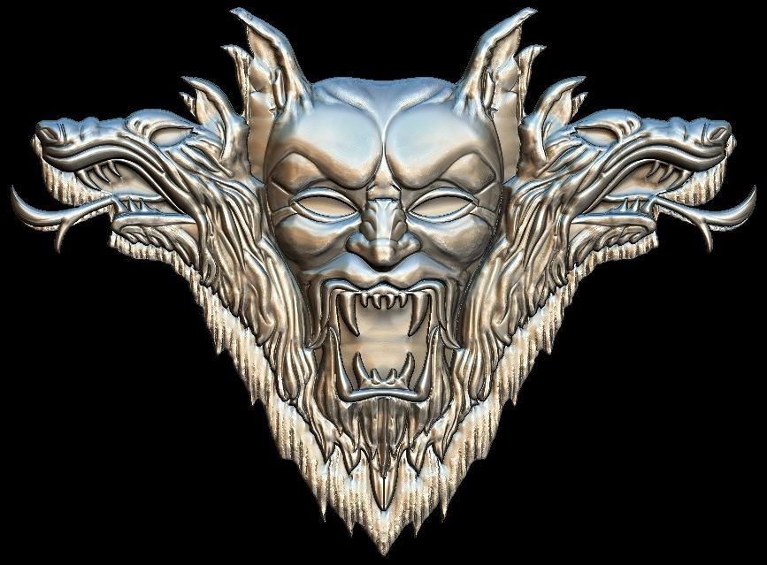Count Dracula with Wolves for CNC 3D Router 3D print model_3