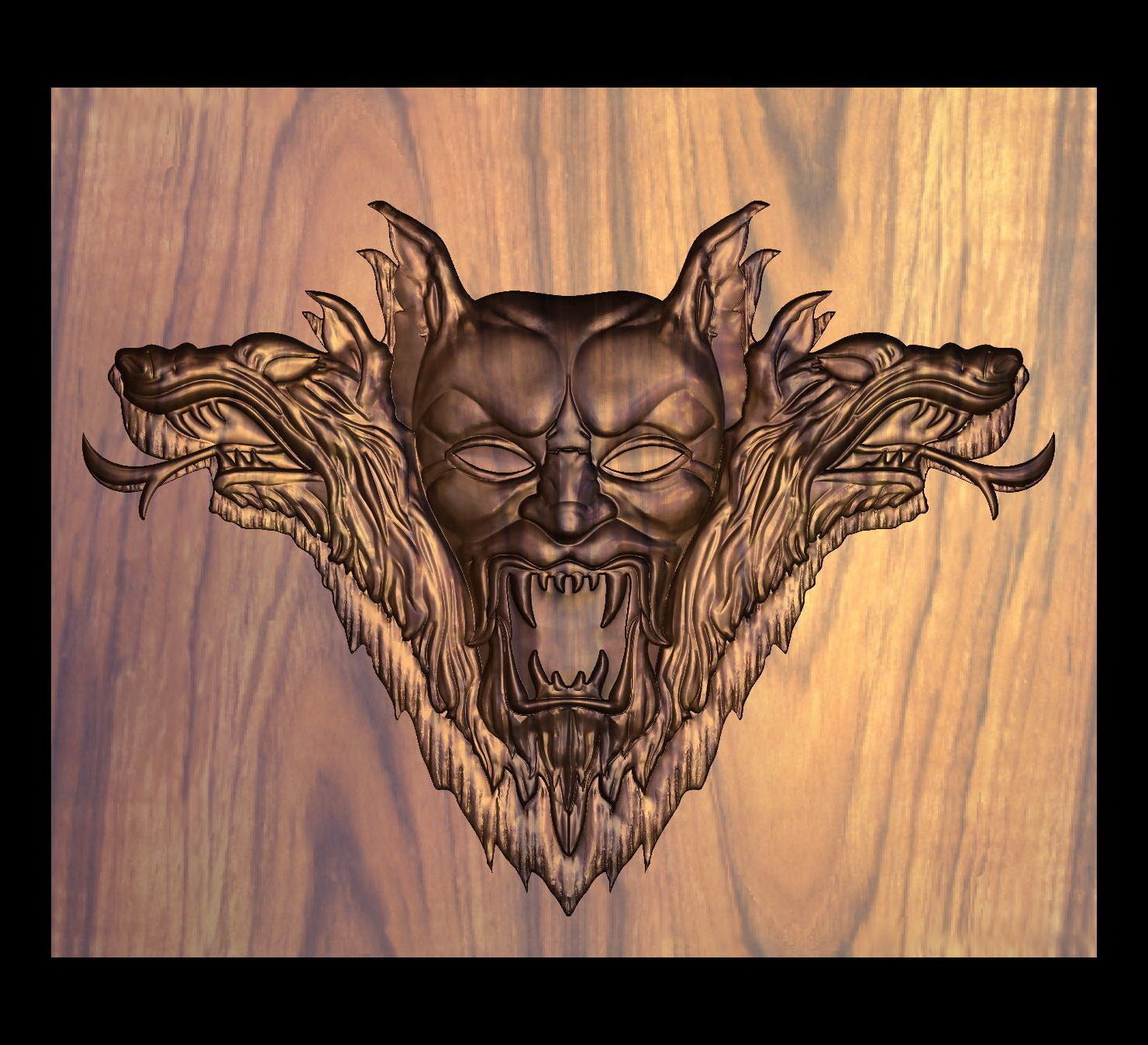 Count Dracula with Wolves for CNC 3D Router 3D print model_6