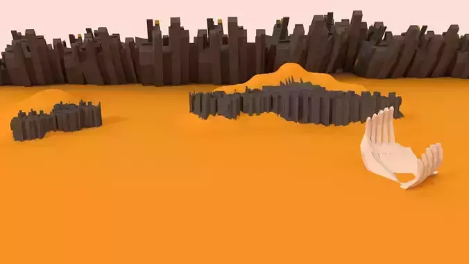 Low Poly Apocalyptic Desert Pack