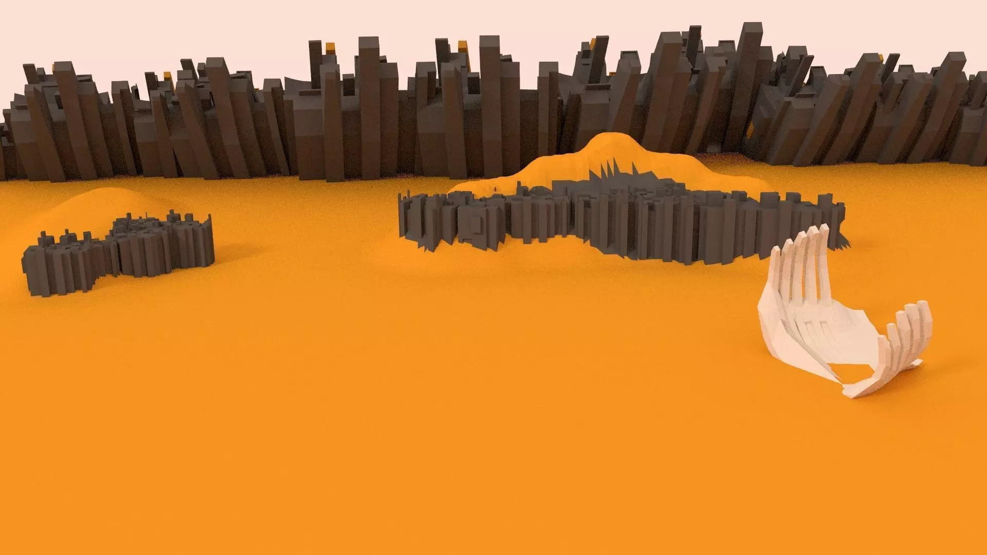 Low Poly Apocalyptic Desert Pack Free low-poly 3D model_0