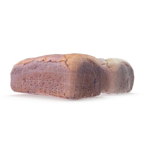 Malt Loaf - High and Low Poly versions Low-poly 3D model 4